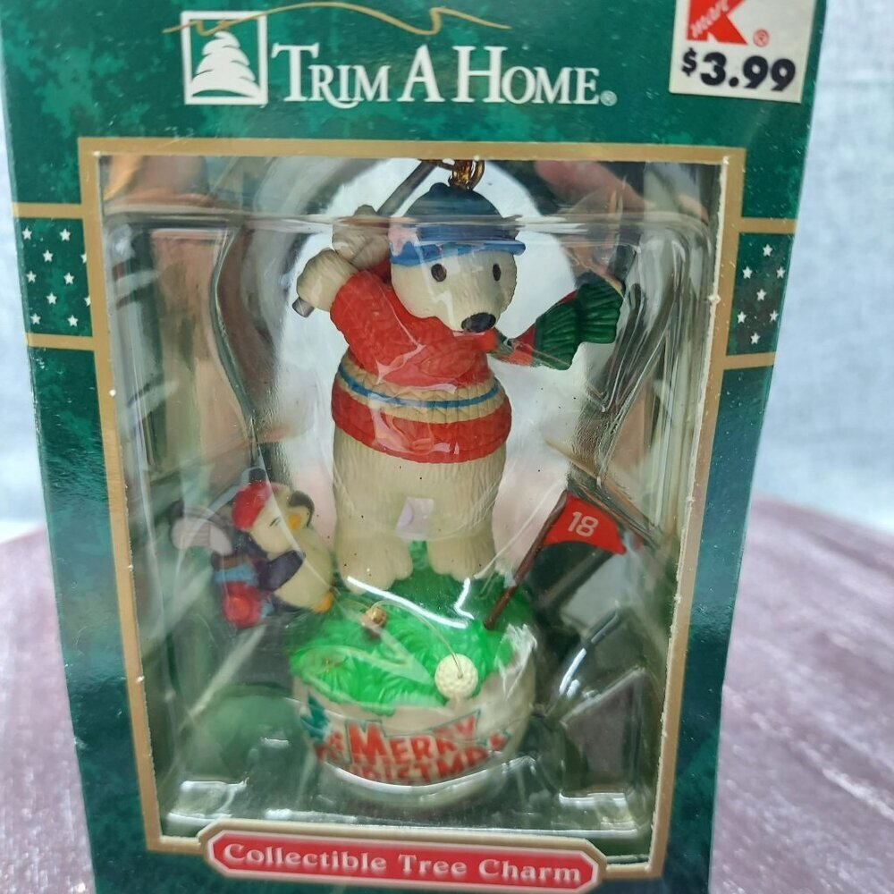 Vintage Trim A Home Christmas Polar Bear‎ Collectible Tree Ornament